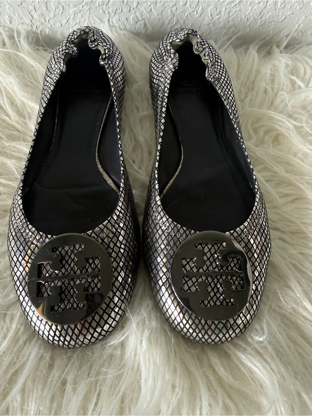 Tory Burch Reva Flats Metallic